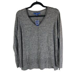 Apt. 9 Womens V-Neck Gray Sweater Petite Size M
